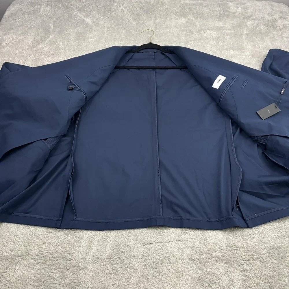 NWT‎ Sene Blazer Jacket Mens 54 Blue FlexTech Single Breasted Business Formal